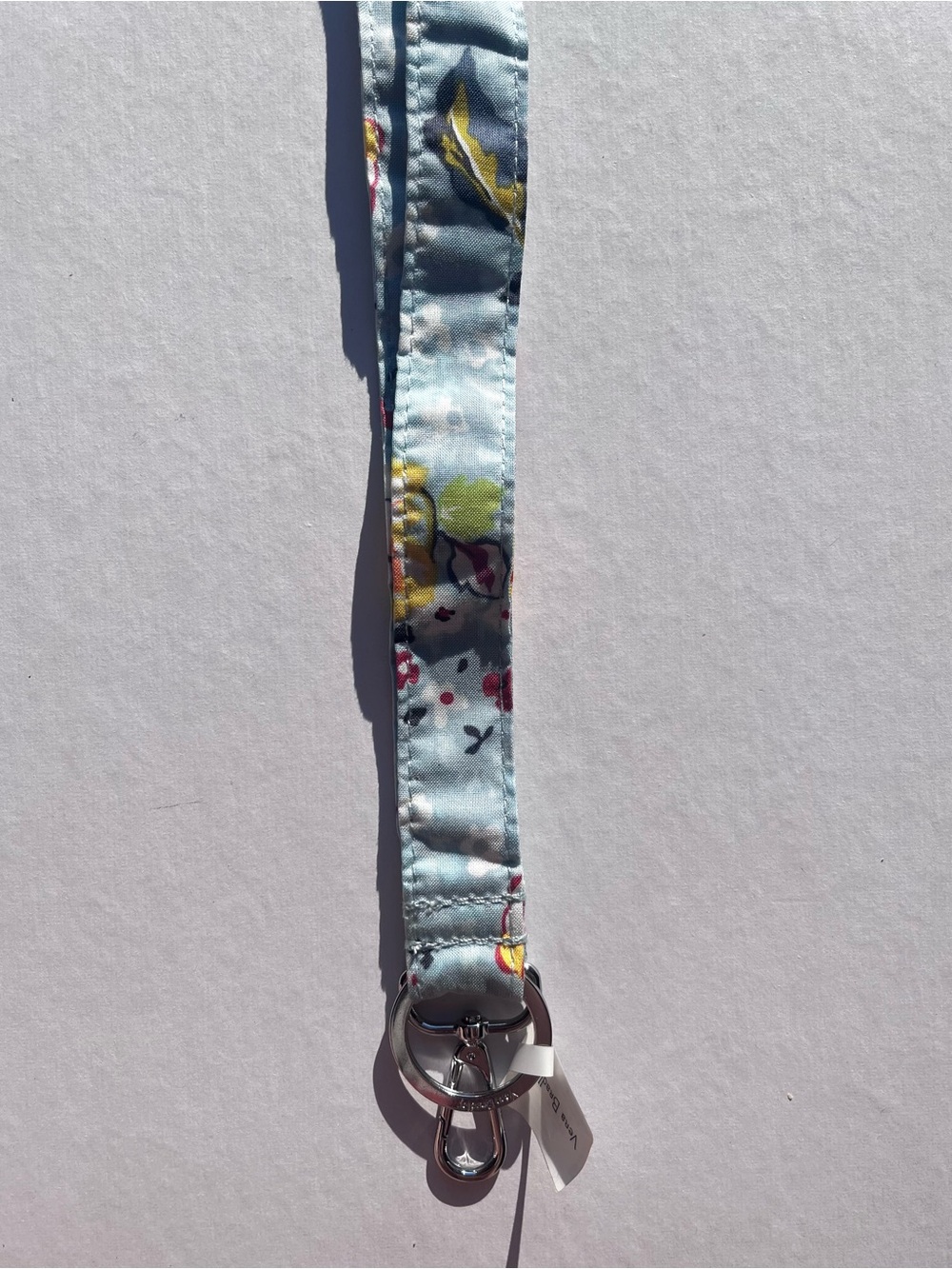 Vera Bradley Womens Wide Lanyard in Floating Garden NWT Light Blue